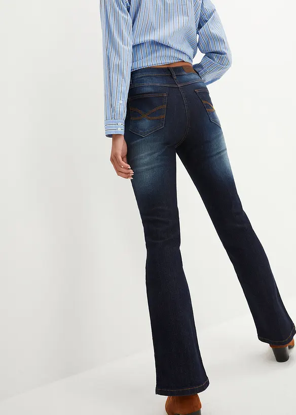 bonprix Bootcut Jeans Mid Waist, Stretch Black Friday Preise