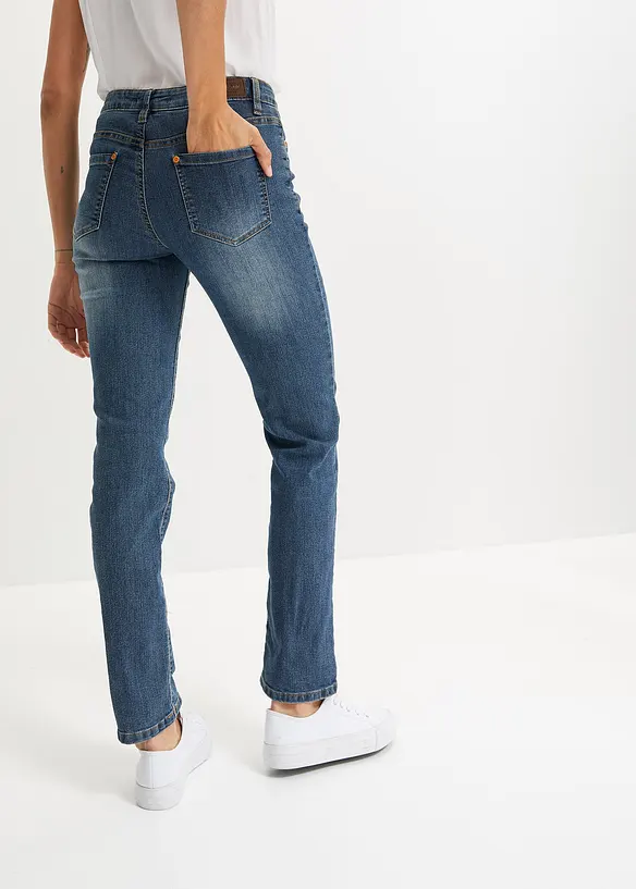 bonprix Straight Jeans Mid Waist, Stretch Versandkostenfrei