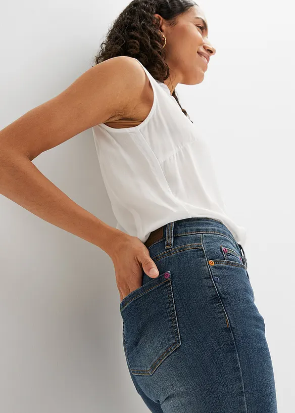 bonprix Straight Jeans Mid Waist, Stretch Versandkostenfrei