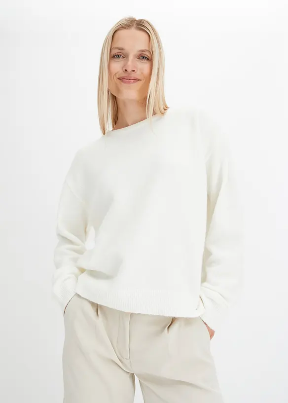 bpc bonprix collection Rundhalspullover mit überschnittener Schulter Osterangebot