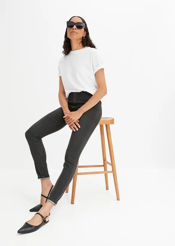 John Baner JEANSWEAR Skinny Jeans High Waist, Stretch Valentinstagsangebot