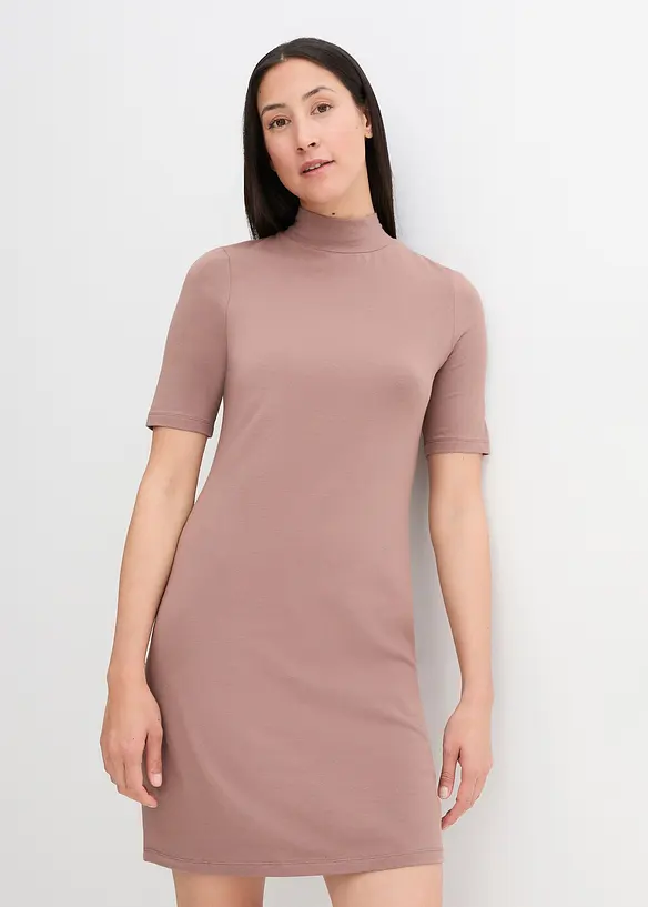 bpc bonprix collection Jersey-Kleid mit Stehkragen, halbarm Auslauf