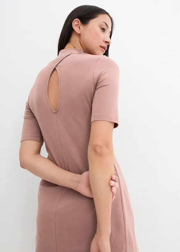 bpc bonprix collection Jersey-Kleid mit Stehkragen, halbarm Auslauf