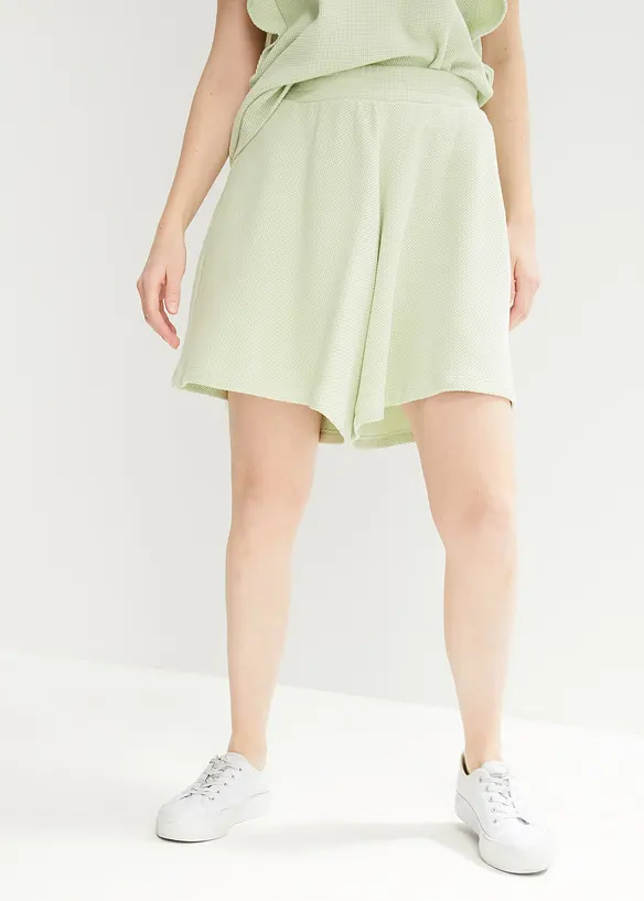 bpc bonprix collection Shorts aus Wafflejersey und High-Waist-Bequembund Fabrik Onlineshop