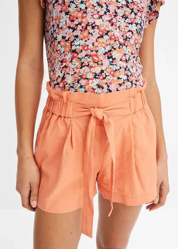 BODYFLIRT Leinenshorts mit hohem Bund Rabatt
