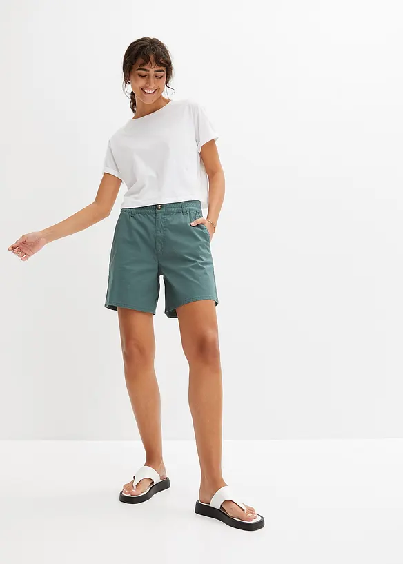 bpc bonprix collection High Waist Shorts aus Twill Weihnachtsangebot