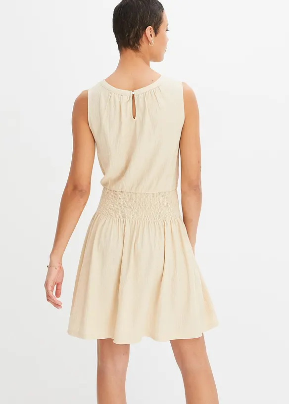 BODYFLIRT Jerseycrepe-Kleid mit Smockeinsatz Heißer Verkauf
