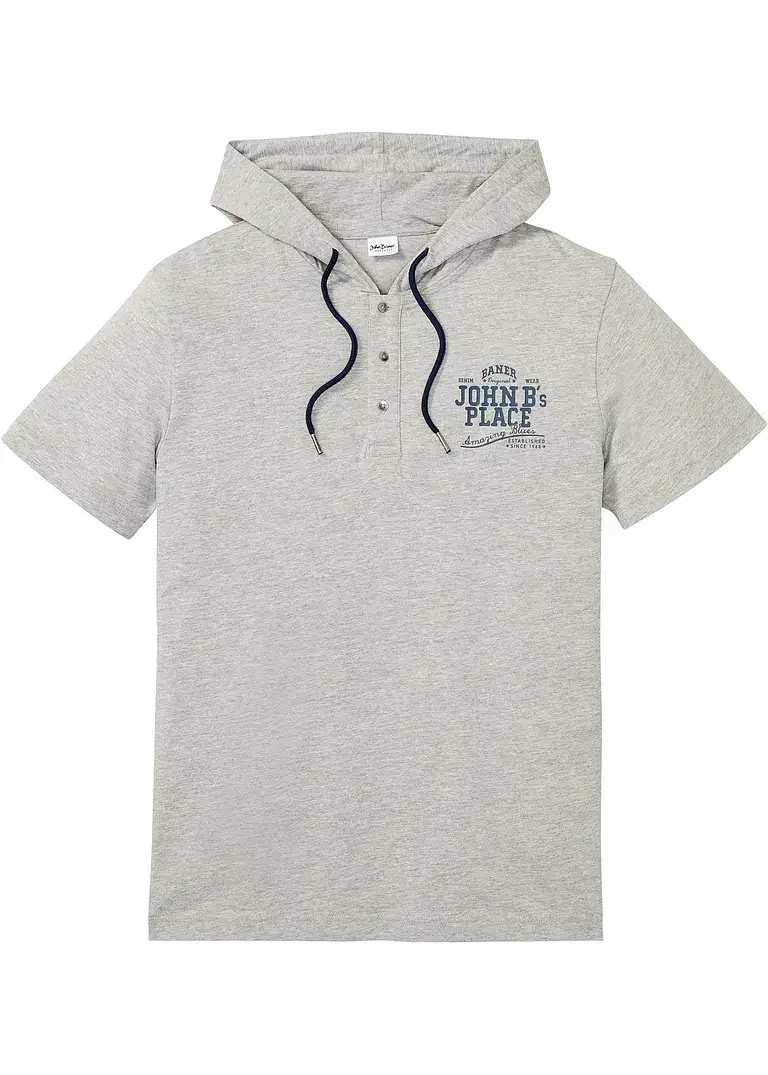 John Baner JEANSWEAR T-Shirt mit Kapuze 50% Rabatt für begrenzte Zeit
