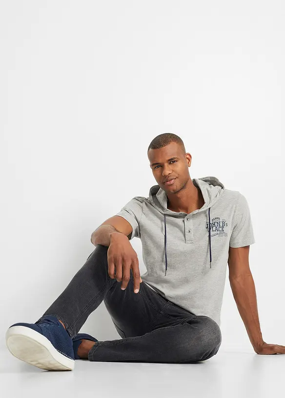 John Baner JEANSWEAR T-Shirt mit Kapuze 50% Rabatt für begrenzte Zeit