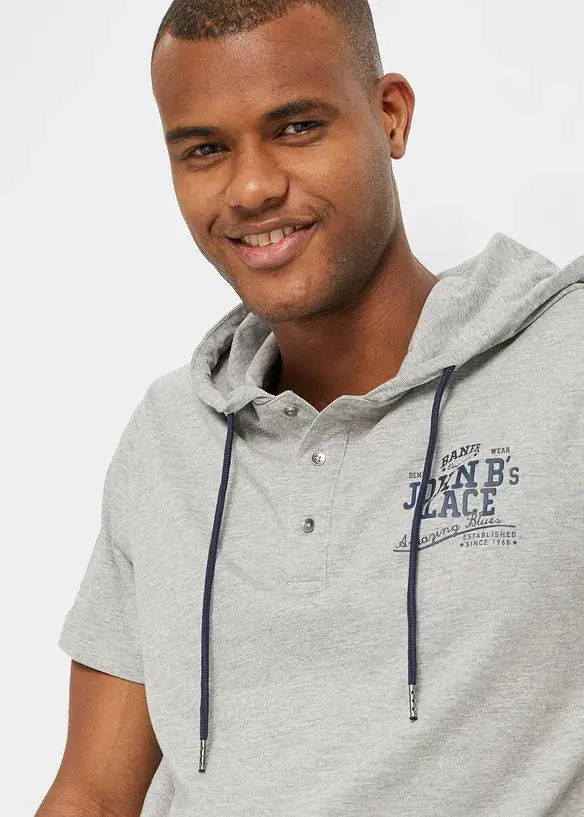 John Baner JEANSWEAR T-Shirt mit Kapuze 50% Rabatt für begrenzte Zeit