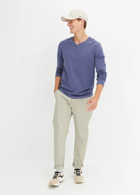 bpc bonprix collection Essential Henleyshirt, Langarm mit Bio-Baumwolle Fabrikverkauf