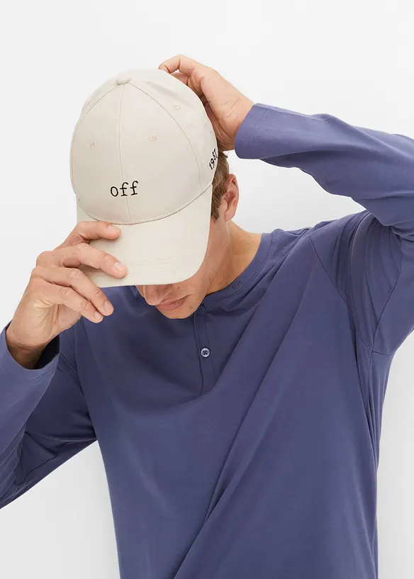 bpc bonprix collection Essential Henleyshirt, Langarm mit Bio-Baumwolle Fabrikverkauf