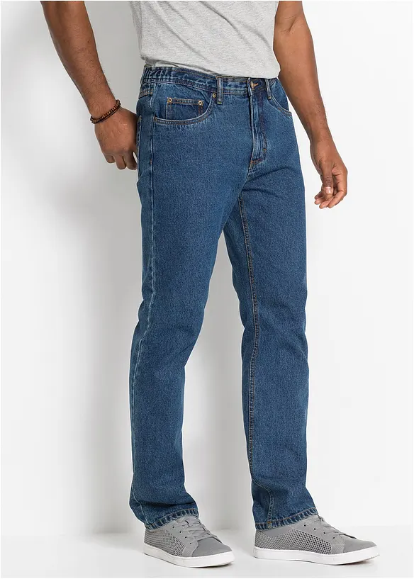 bonprix Classic Fit Jeans mit seitlichem Dehnbund, Straight Günstig kaufen
