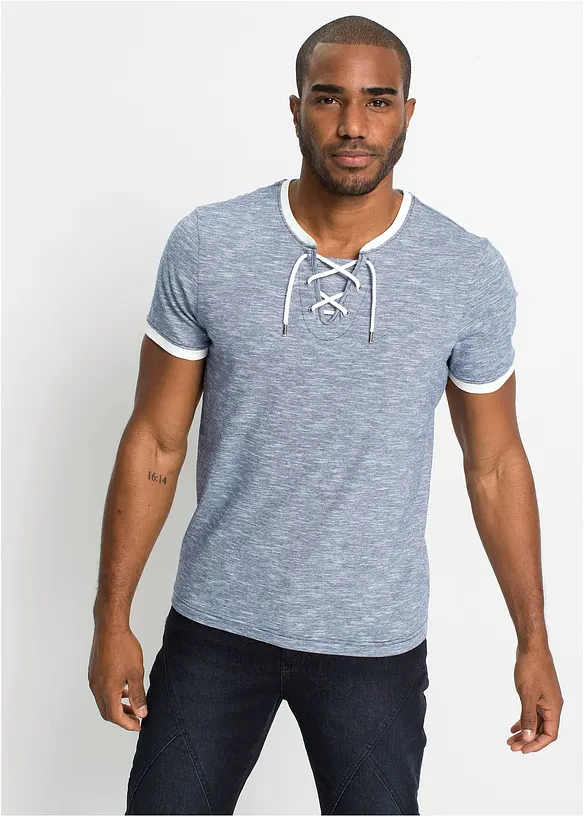 bonprix T-Shirt mit Schnürung aus Bio-Baumwolle Flash Sale