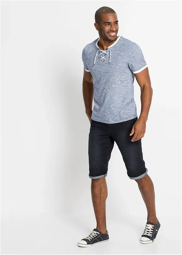 bonprix T-Shirt mit Schnürung aus Bio-Baumwolle Flash Sale