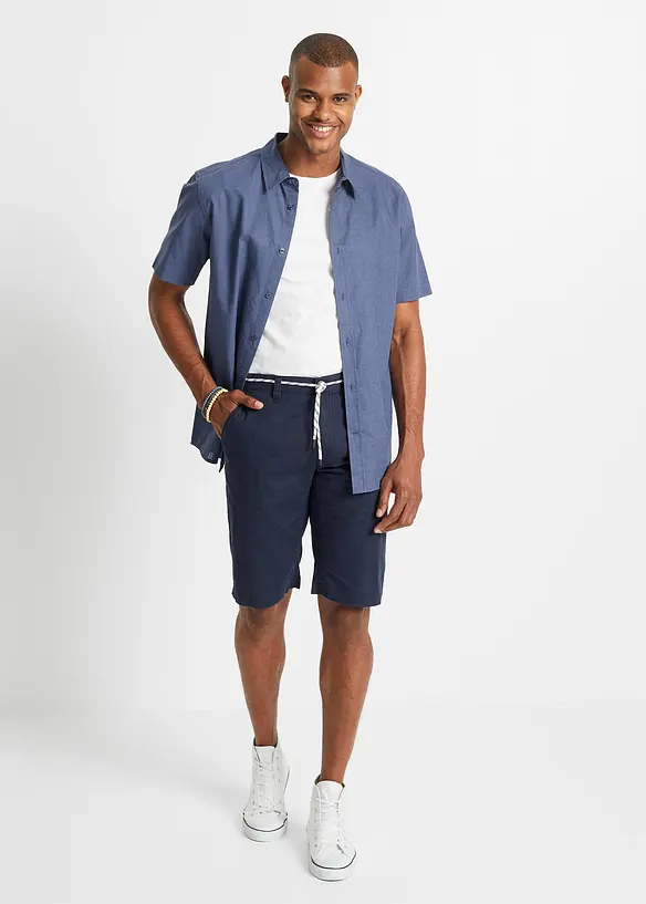 bonprix Chino-Bermuda mit Leinen und Bindeband, Regular Fit Begrenzt auf 3 Tage