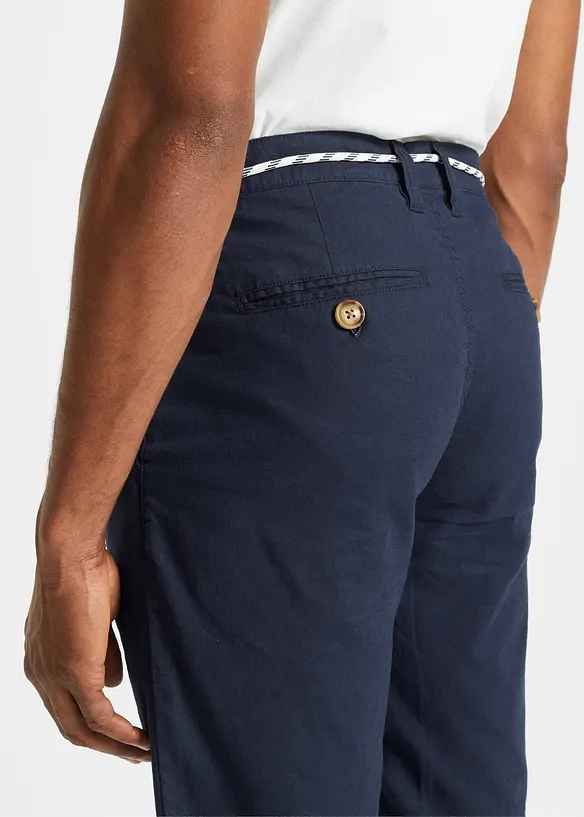 bonprix Chino-Bermuda mit Leinen und Bindeband, Regular Fit Begrenzt auf 3 Tage