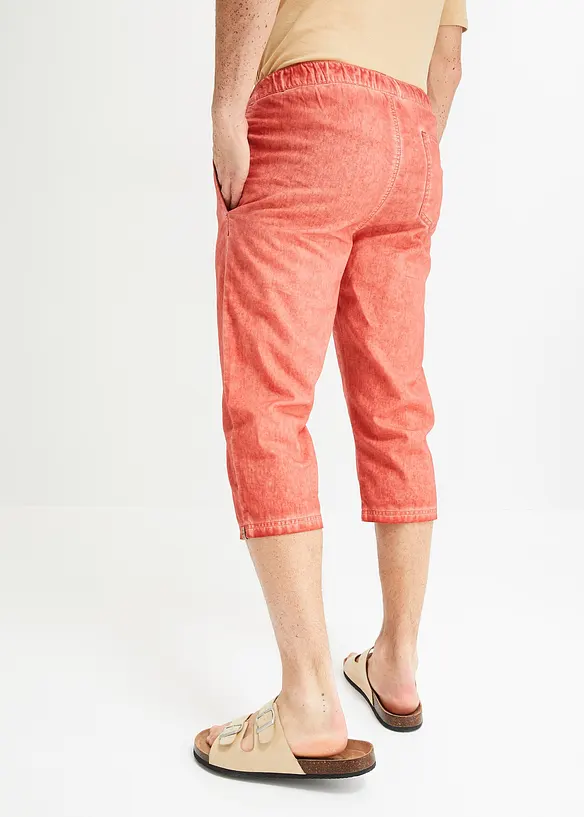 John Baner JEANSWEAR 3/4 Schlupfhose mit Leinen, Regular Fit Im Verkauf