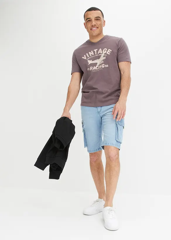 John Baner JEANSWEAR Long Jeans-Shorts mit Cargotaschen, Regular Fit Sonderangebot