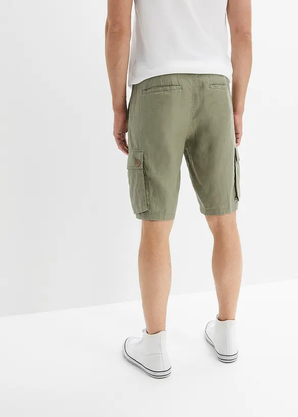 John Baner JEANSWEAR Cargo-Bermuda aus Leinen, Loose Fit Großer Ausverkauf