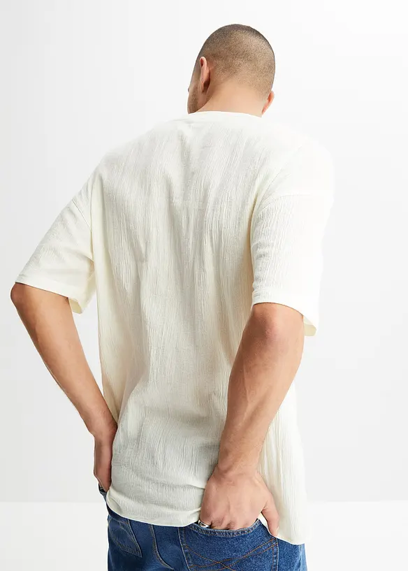 John Baner JEANSWEAR Schlupf-Kurzarmhemd mit Schnürung Saisonschlussverkauf