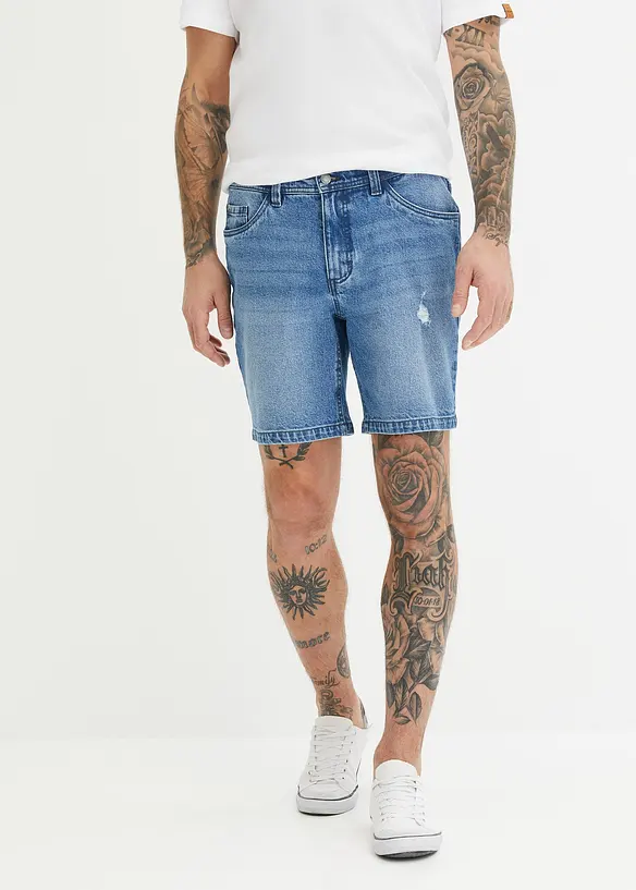 John Baner JEANSWEAR Stretch-Long-Jeans-Shorts, Regular Fit Muttertagsangebot