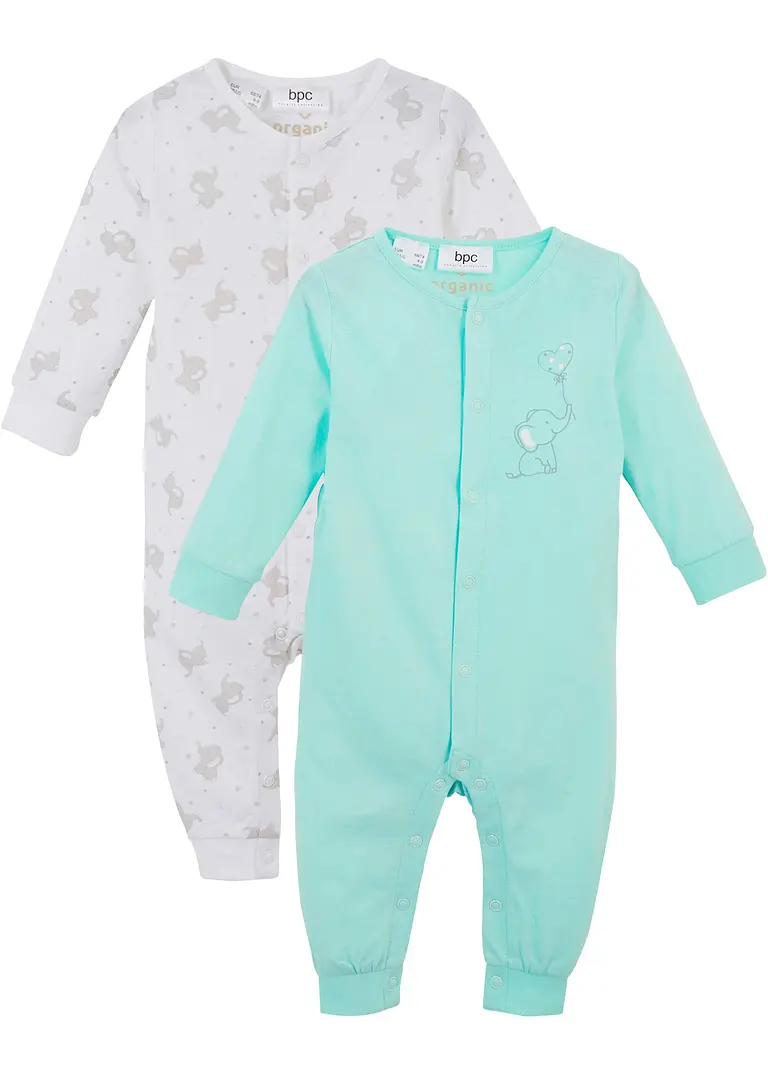 bpc bonprix collection Baby Strampler (2er-Pack) aus Bio Baumwolle Fabrikladen