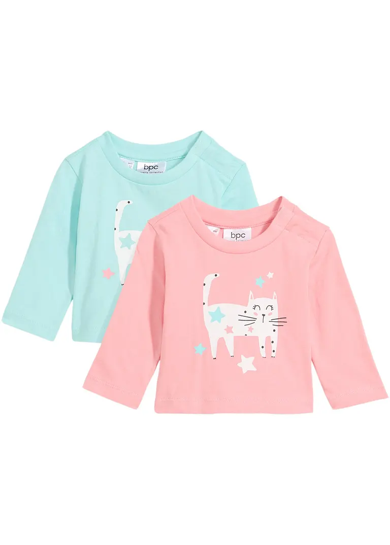 bpc bonprix collection Baby Langarmshirt aus Bio-Baumwolle (2er Pack) 2025