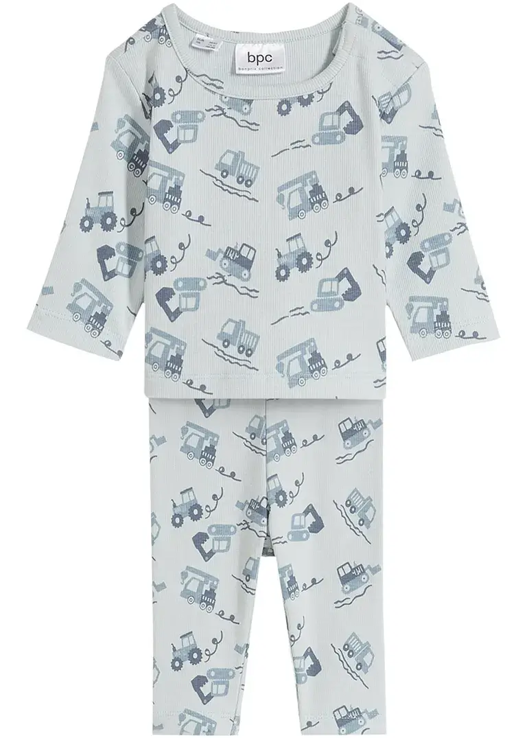 bpc bonprix collection Geripptes Bio-Baumwoll-Set für Babys (2-tlg.Set)
