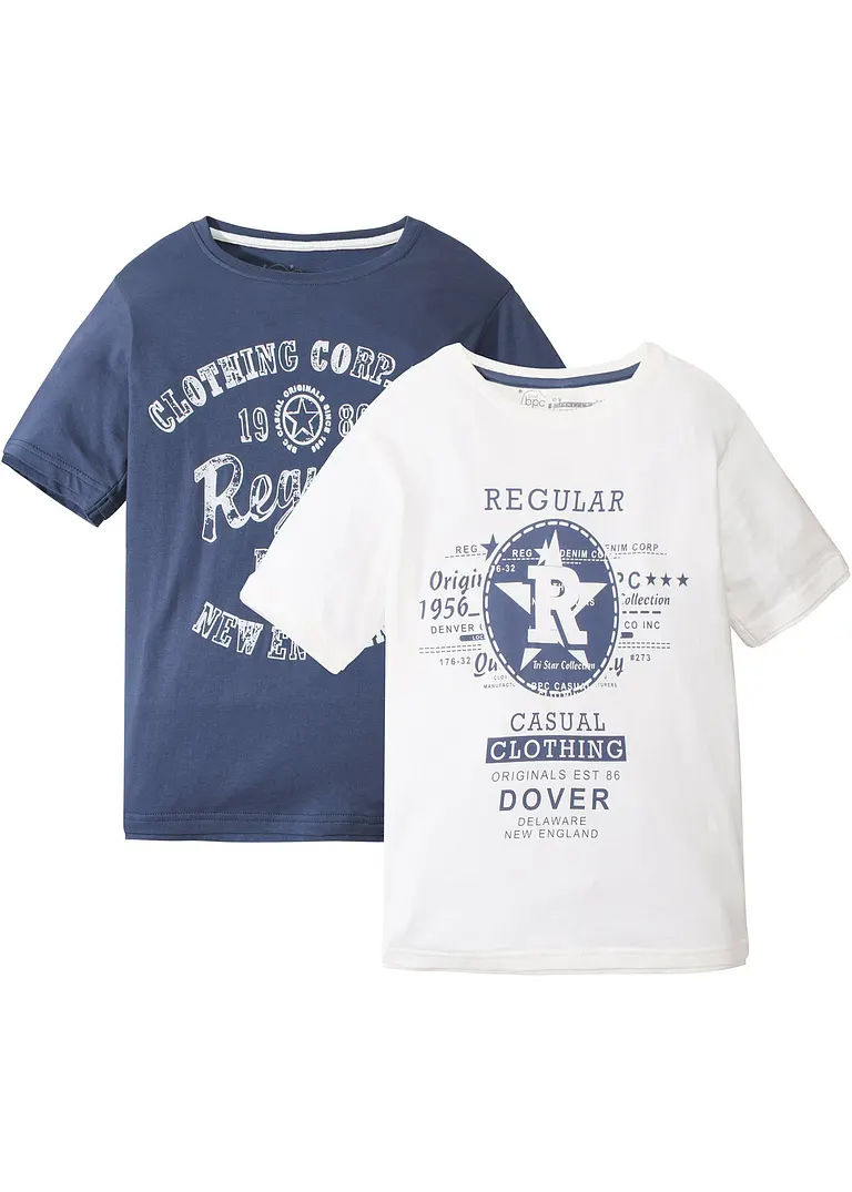 bonprix Jungen T-Shirt aus Bio-Baumwolle (2er Pack) Jubiläumsangebot