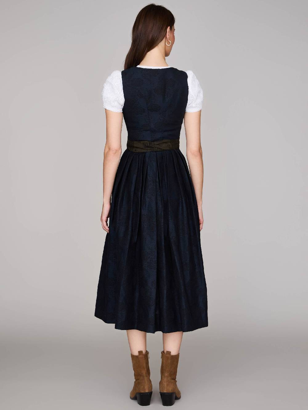 Limberry Indigoblaues Dirndl mit floralem Muster - MONIKA INDIGOBLAU Begrenztes Angebot