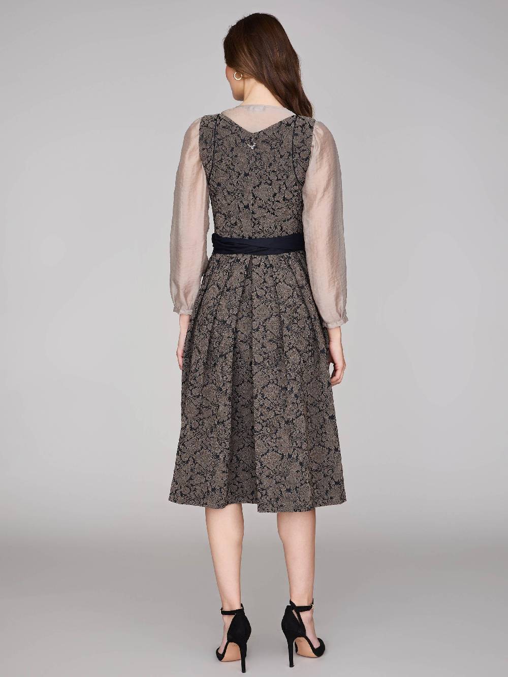 Limberry Schwarz gemustertes Dirndl - HEDI BLACK FOLKLORE Osterangebot
