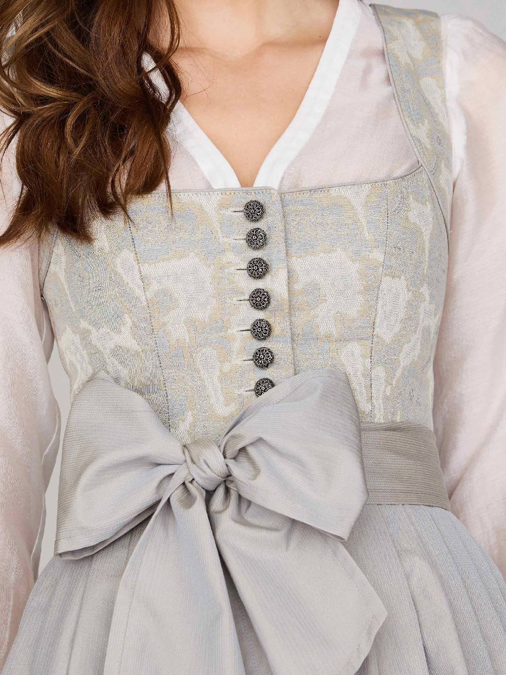 Limberry Gemustertes Dirndl in Greige - HEDI GREIGE FOLKLORE Vatertagsangebot