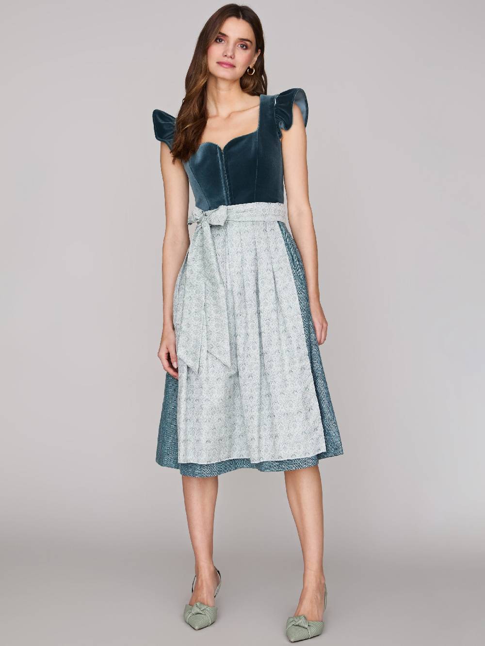 Limberry Samtdirndl mit abknöpfbarem Arm - MELISSA EUCALYPTUS Top Angebot