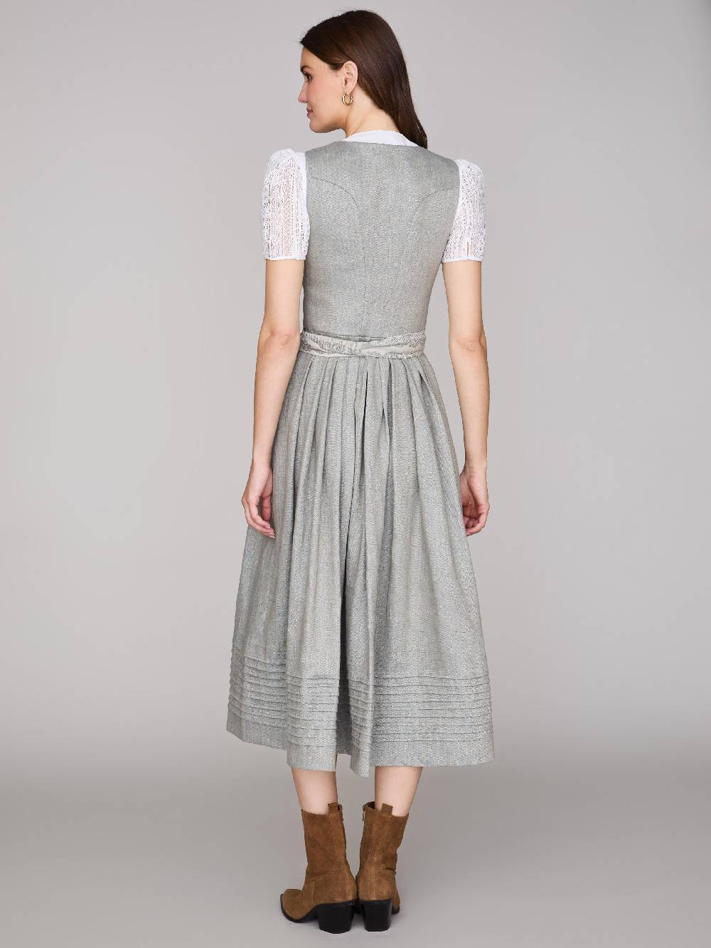 Limberry Hellgraues Dirndl aus Leinen - MONIKA CLOUD BLUE JADE Exklusive Angebote