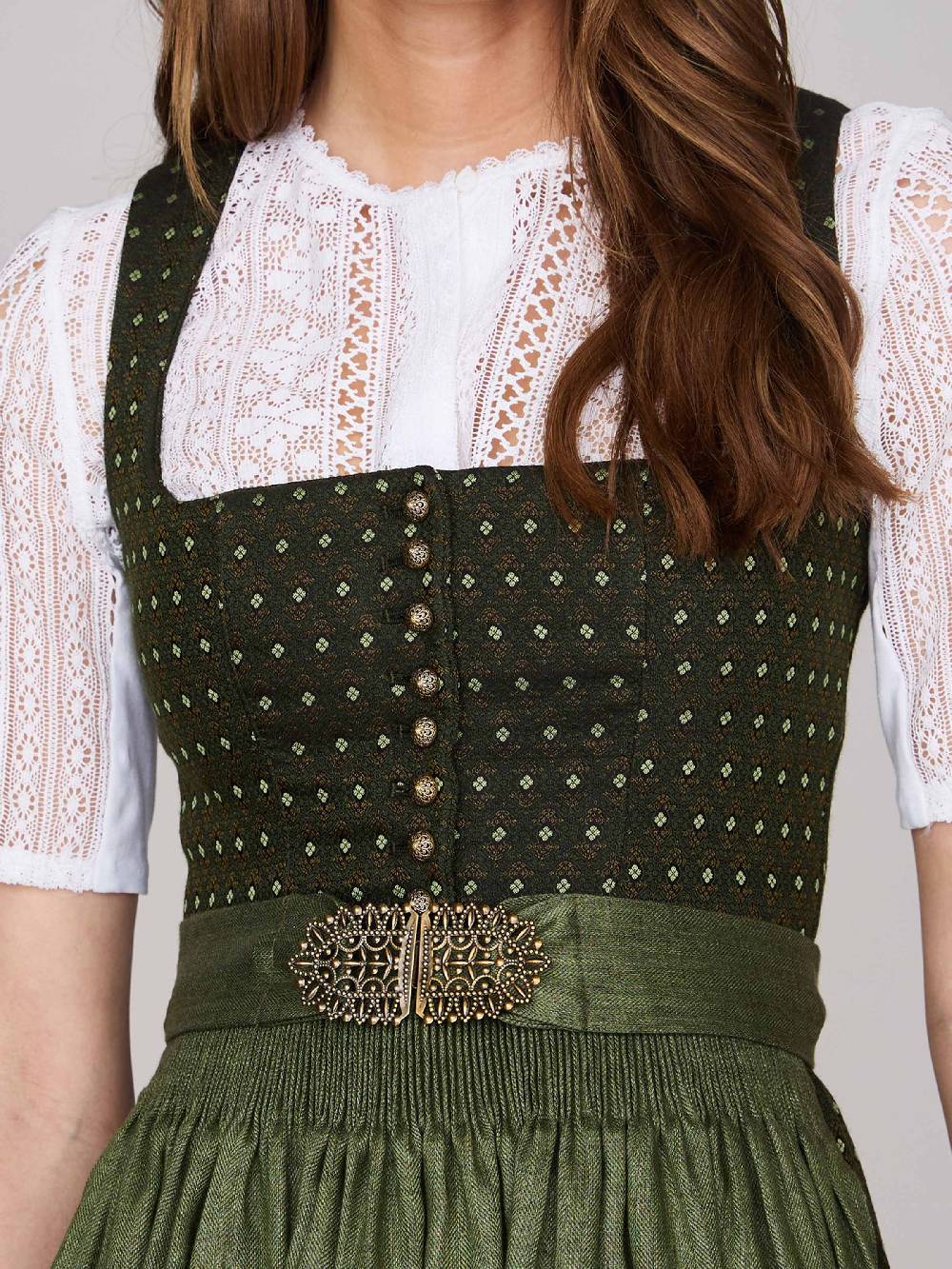 Limberry Grünes Dirndl mit Streublumenmuster - MONIKA JAGDGRÜN Blitzangebot