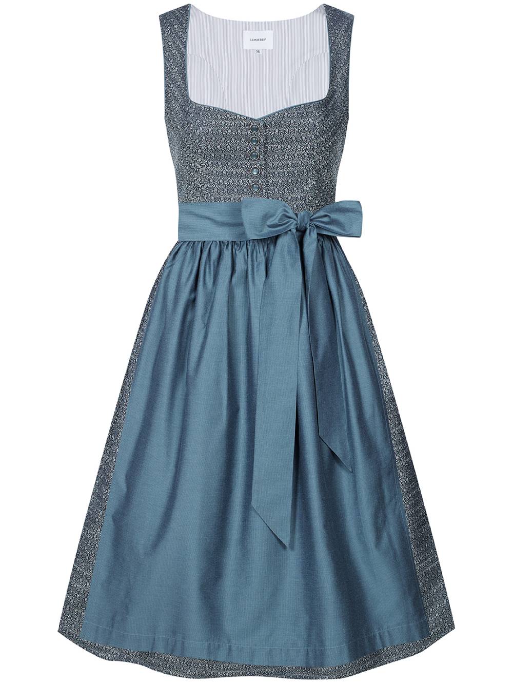 Limberry Blaues Dirndl mit Knöpfen - JOSIE STORMY SKY Räumungsverkauf