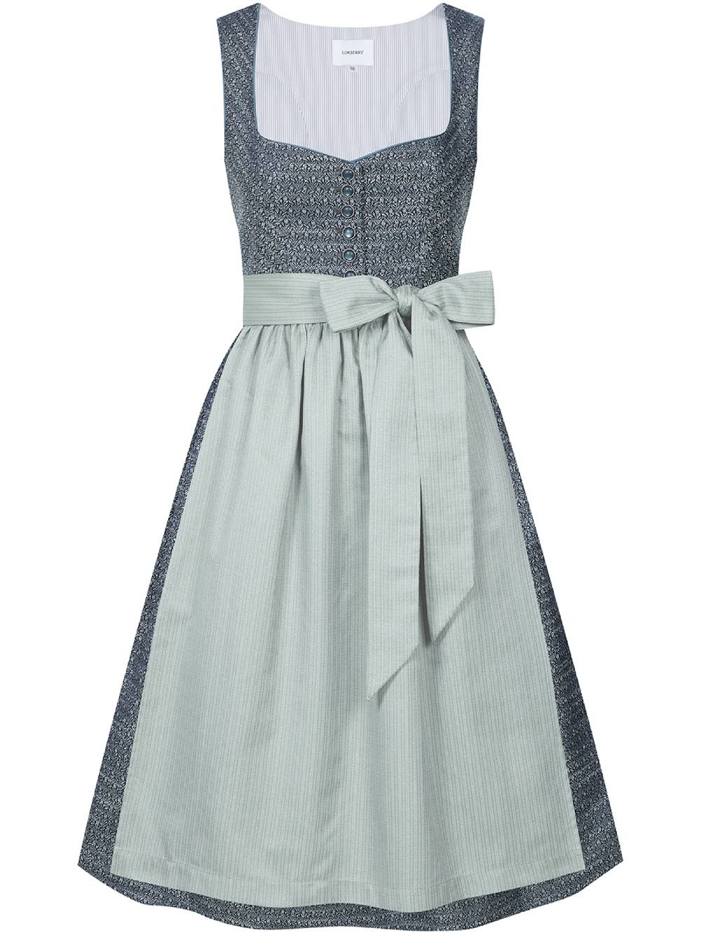 Limberry Blaues Dirndl mit Knöpfen - JOSIE STORMY SKY Räumungsverkauf