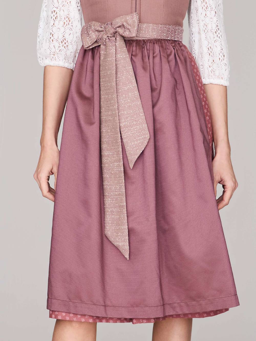 Limberry Rosa-farbenes Dirndl mit Leinen-Mieder - ADA DUSTY ROSEWOOD Kauf eins, bekomm eins gratis