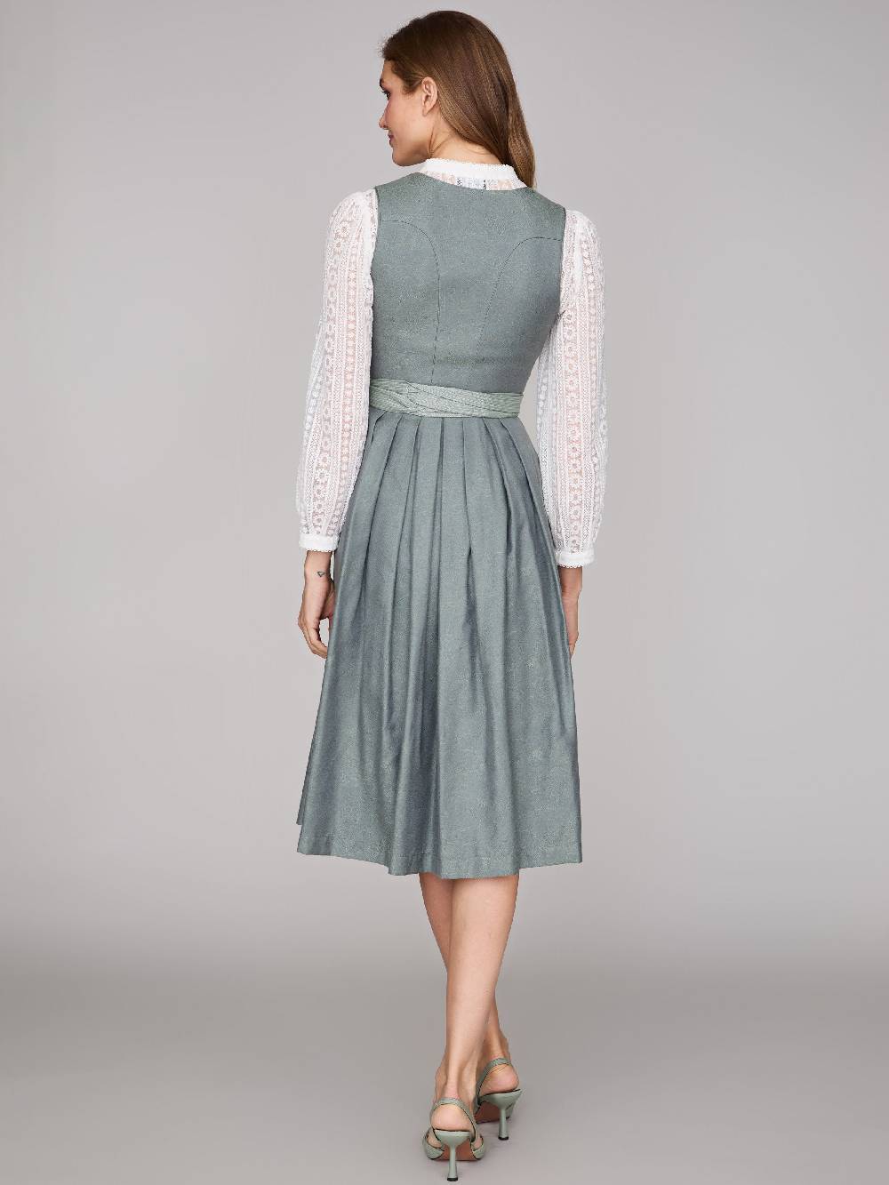 Limberry Salbeigrünes Dirndl mit floralem Muster - CECILY AGAVE GREEN Sonderangebote