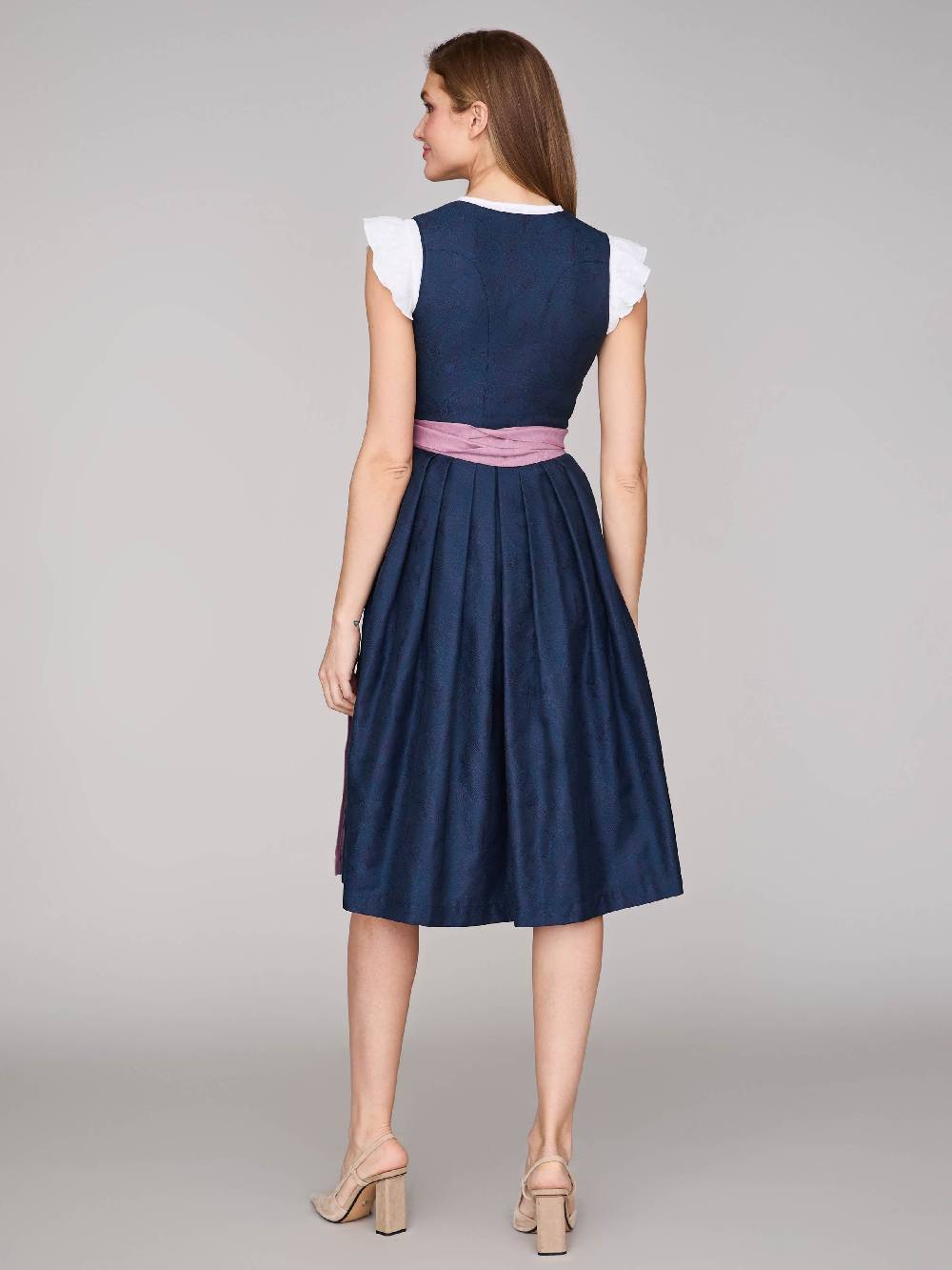 Limberry Mitternachtsblaues Dirndl mit floralem Muster - CECILY SEA STORM Riesige Ersparnisse