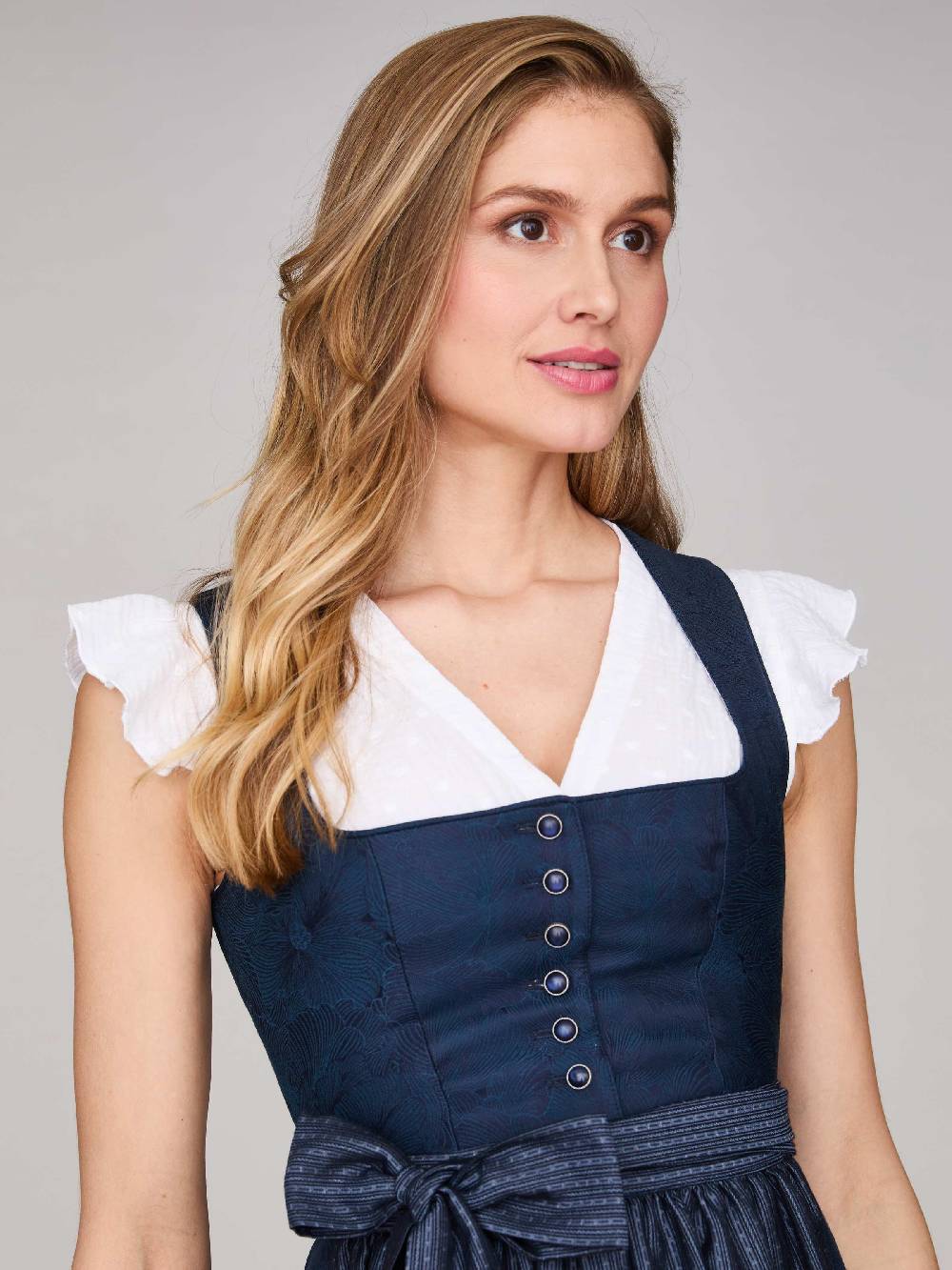 Limberry Mitternachtsblaues Dirndl mit Knöpfen - FELICITY SEA STORM VIP-Rabatte