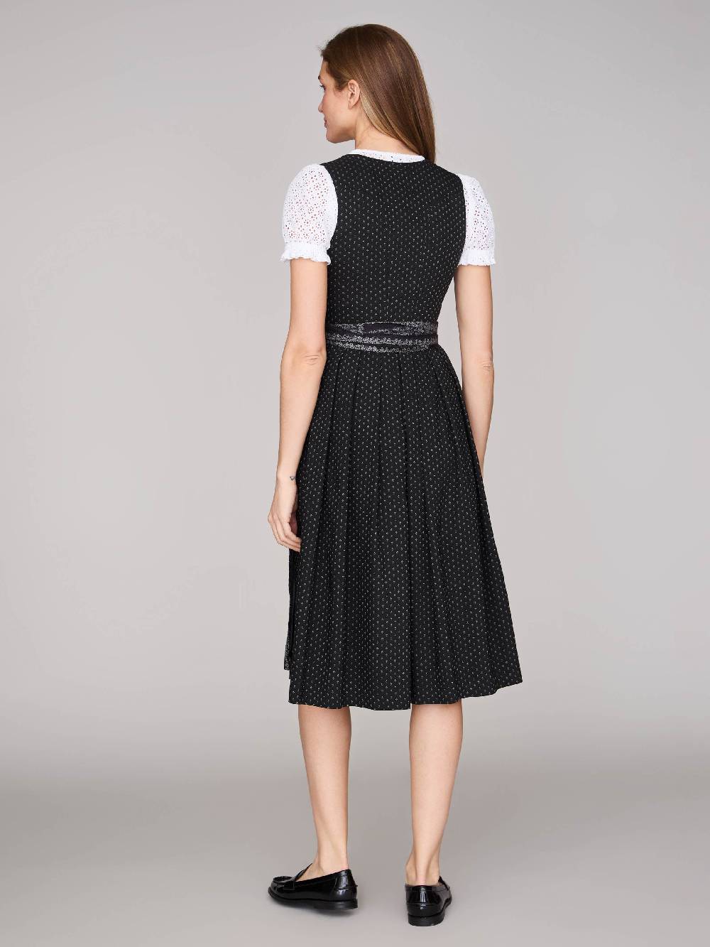 Limberry Schwarzes Dirndl mit Streublumen - VERA BLACK Tiefpreis