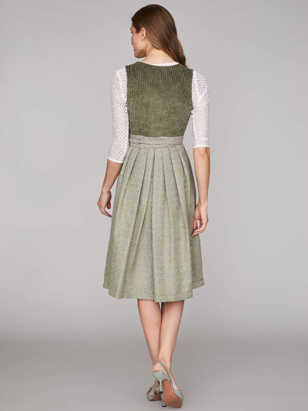 Limberry Grünes Dirndl mit Cord-Mieder - TIA KALAMATA GREEN Kostenlose Rückgabe