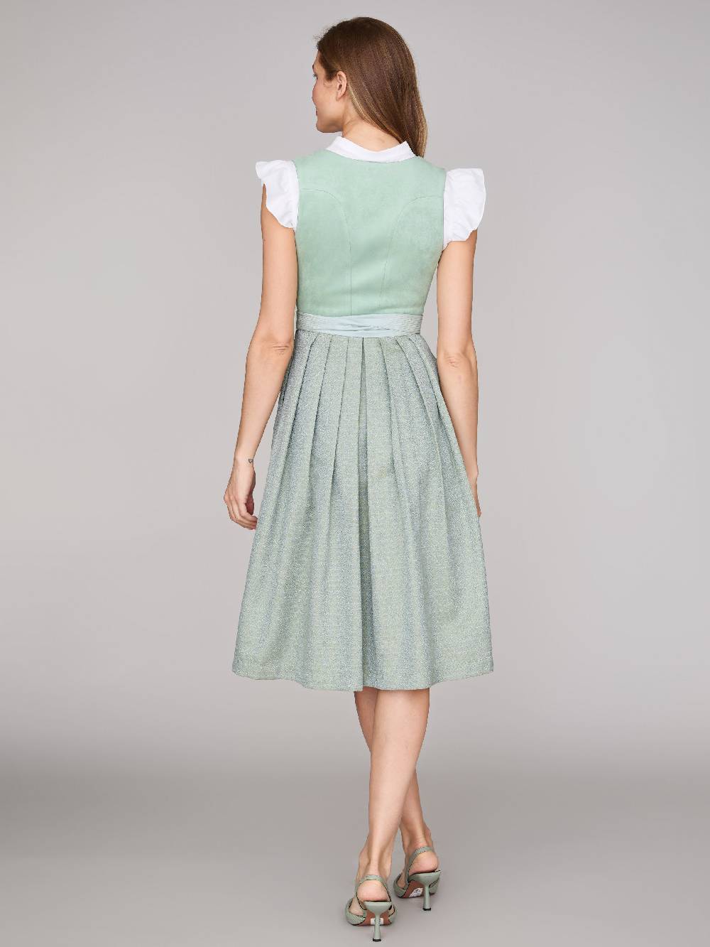 Limberry Mintgrünes Dirndl mit Velours-Mieder - ISOBEL FROSTY GREEN Letzte 3 Tage