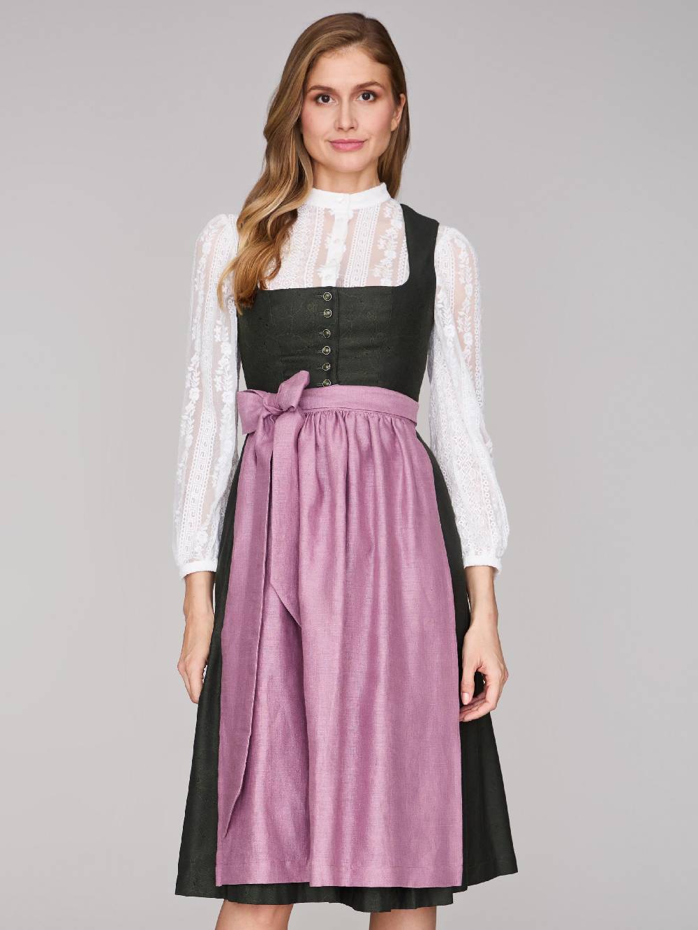 Limberry Grünes Dirndl mit Knöpfen - FELICITY PINE FLOWER JETZT KAUFEN