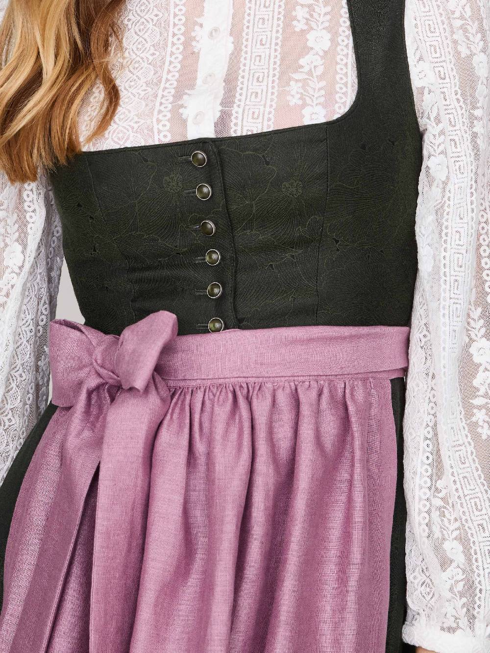 Limberry Grünes Dirndl mit Knöpfen - FELICITY PINE FLOWER JETZT KAUFEN