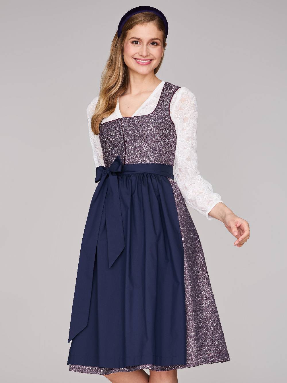 Limberry Beerenfarbenes Dirndl mit floralem Muster - ORLA BLACKBERRY CORDIAL Letzte 2 Tage