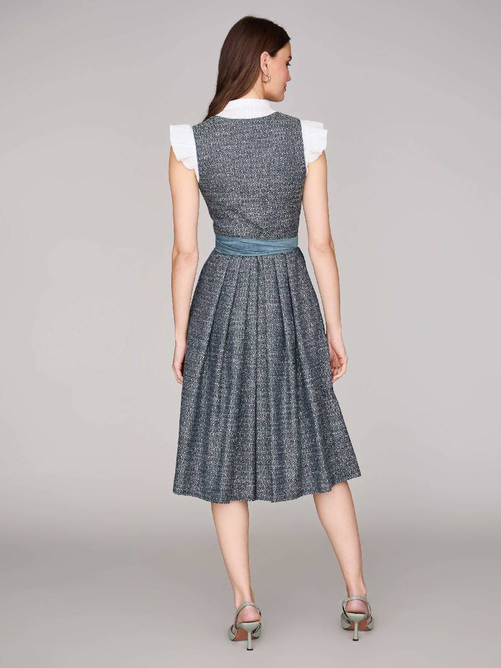 Limberry Dunkelblaues Dirndl mit floralem Muster - ORLA STORMY SKY Letzter Tag