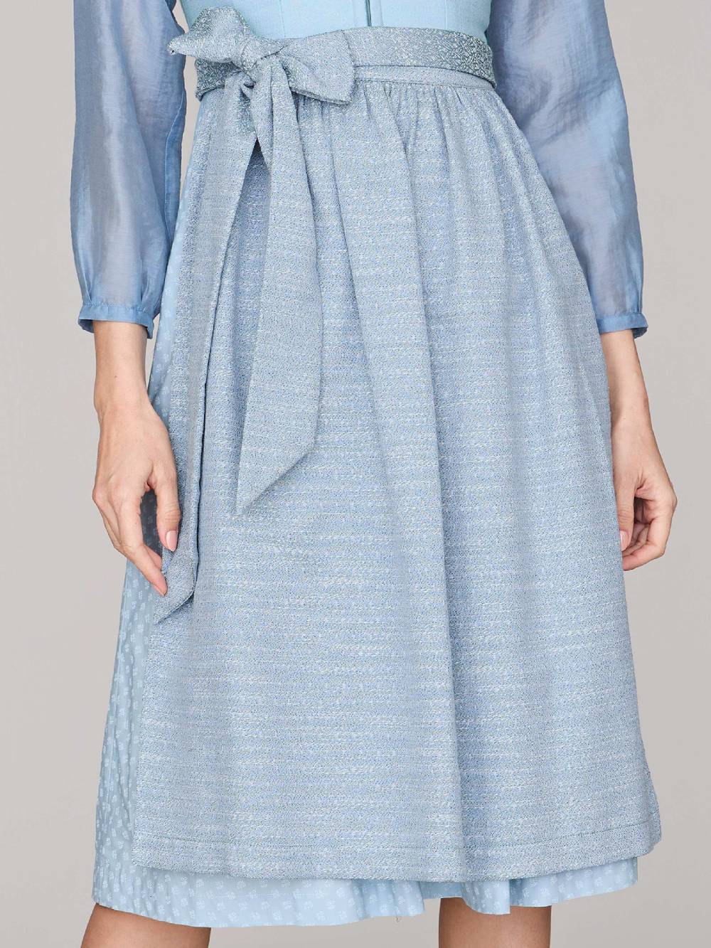 Limberry Hellblaues Dirndl mit Leinen-Mieder - ADA COOL BLUE Bis zu 60% Rabatt